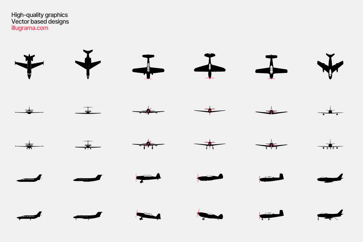 Airplanes - Modern Graphics, an Illustration by illugrama (Photo 7 of 9)