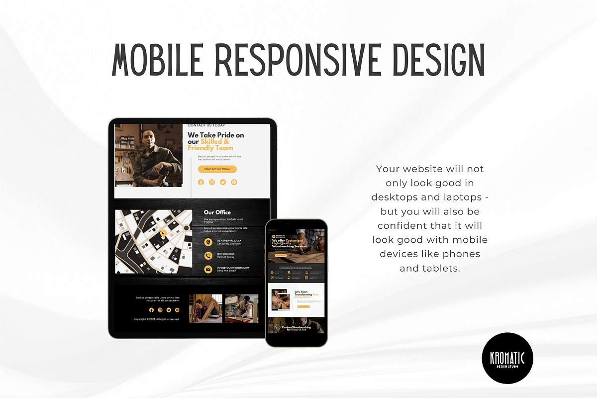 Woodworking Canva Website Template, a Landing Page Template by Kromatic Design Studio (Photo 6 of 8)