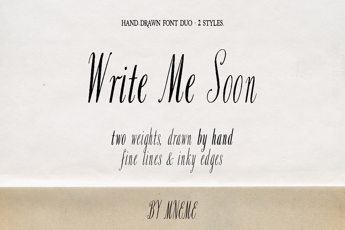 Write Me Soon Handwritten Font Duo, a Handwritten Font by Mneme (Photo 8 of 9)