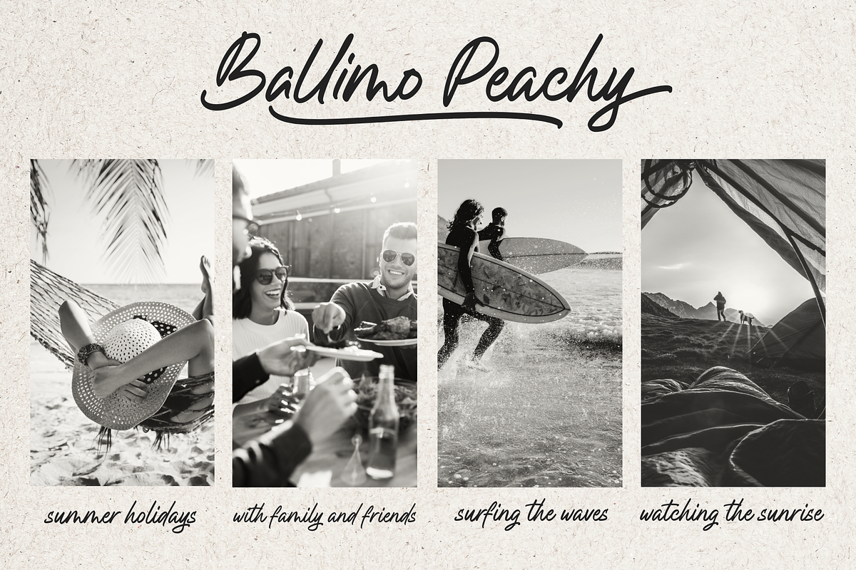 Ballimo Peachy - A Handwritten Font, a Handwritten Font by Ainun Jinan (Photo 4 of 10)