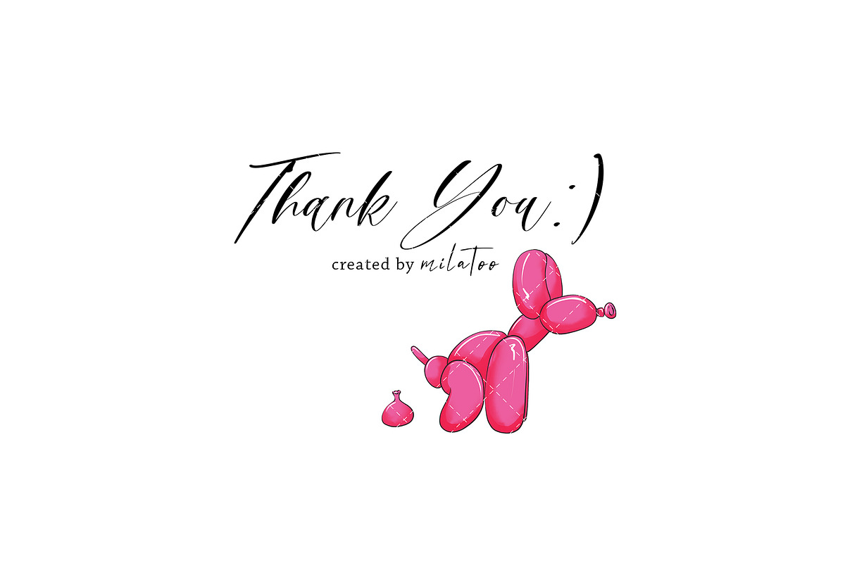 Animal Balloons Clipart birthday png, an Animal Illustration by Milatoo (Photo 3 of 3)