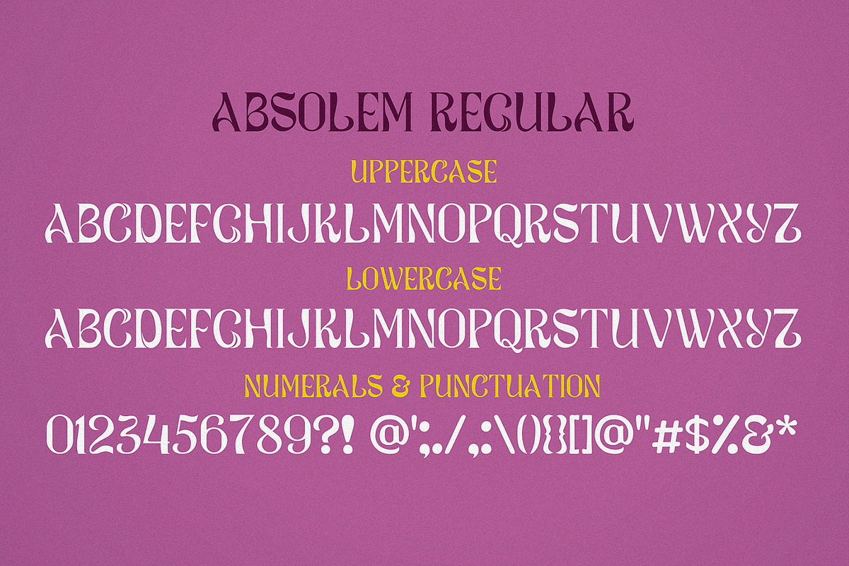 ABSOLEM - Stylish Serif, a Serif Font by Anastasia Cuza (Photo 7 of 10)