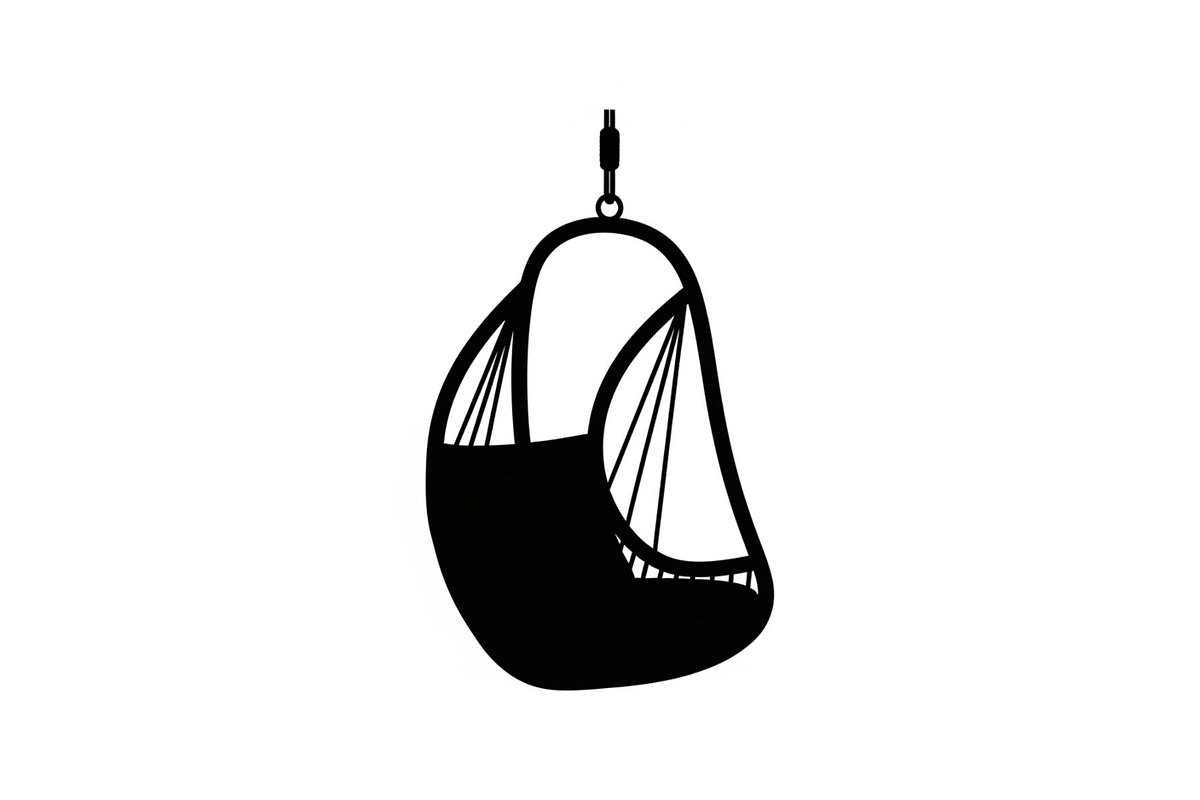Hanging Egg Chair Silhouette Bundle, an Illustration by Designer_Momina (Photo 35 of 51)
