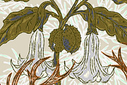 Woodland Bear and Deer Botanical, a Pattern Graphic by NayaChu (Thumbnail 7 of 9)