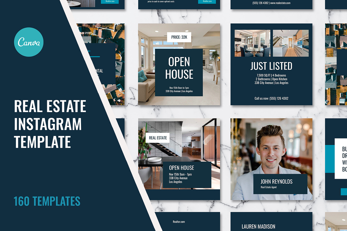 Real Estate Instagram Template Canva, a Social Media Template by Design District (Photo 1 of 39)