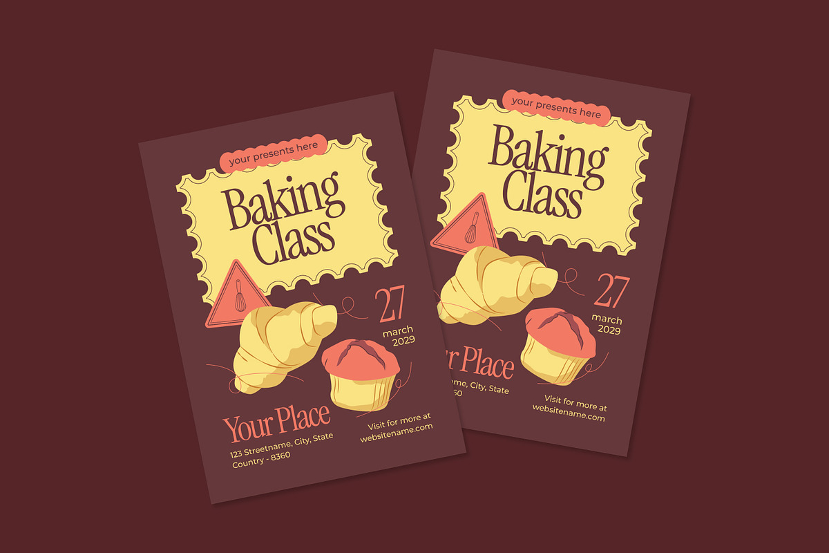 Baking Class - Flyer, a Brochure Template by Izdihaar_Studio (Photo 3 of 3)