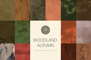 Woodland Autumn Backgrounds Pack, a Background Graphic by Art's and patterns (Thumbnail 1 of 12)