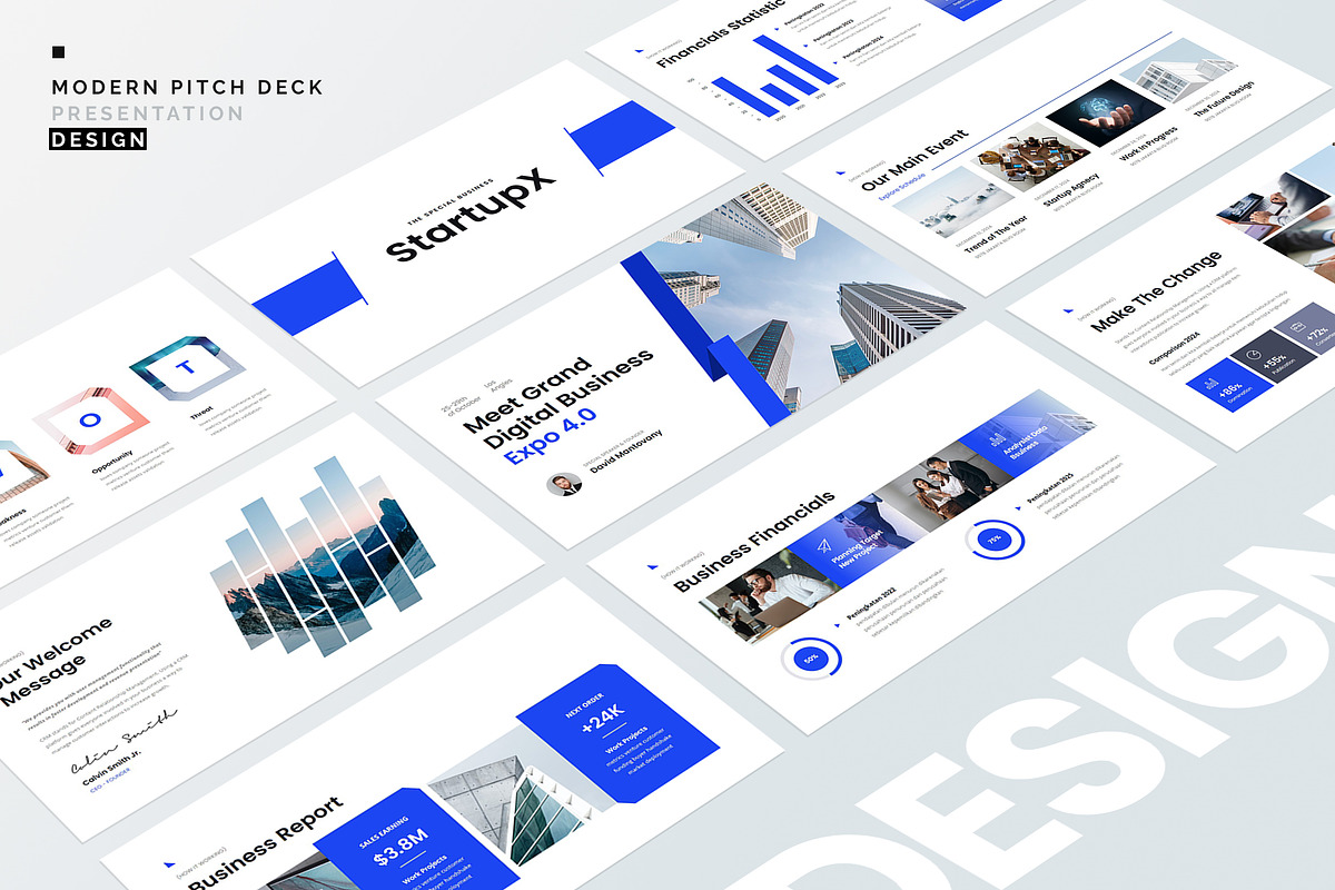 StartupX Presentation Template, a Presentation Template by Rocketstill (Photo 1 of 9)