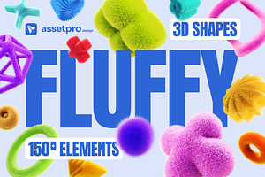 150+ Fluffy 3D illustrations, an Object Graphic by assetpro.design