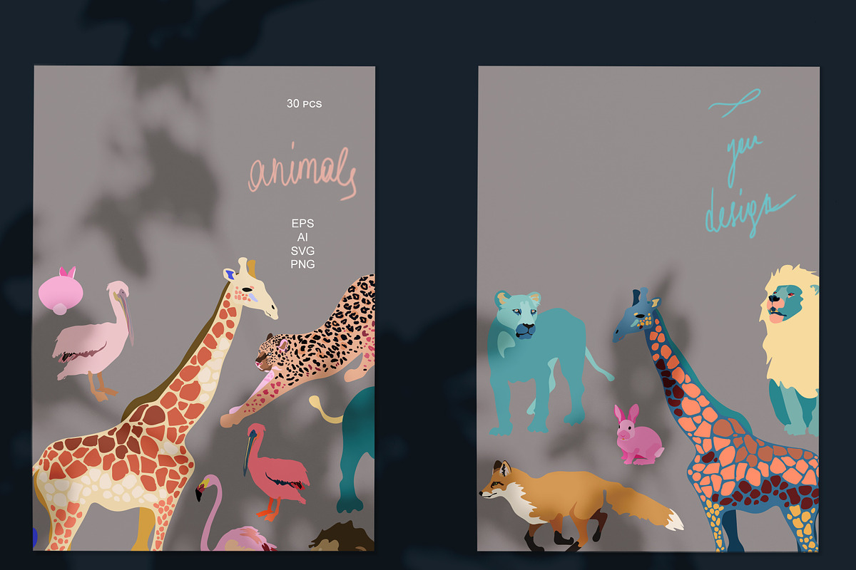 Animals vector clipart set, an Object Graphic by PatternsBlooming (Photo 4 of 6)