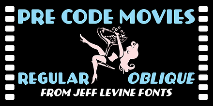 Pre Code Movies JNL, a Sans Serif Font by Jeff Levine Fonts