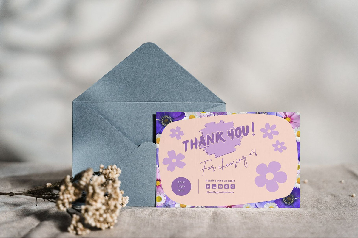 Thank you card template canva, a Card Template by DesignArts (Photo 4 of 4)