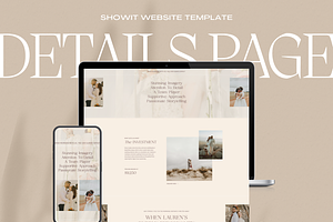 Showit Details Page Photographers, a Websites & App Template by Starline Creative
