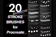 20 Procreate Rainbow Stroke Brushset, a Brush Add-On by LiuBi Art (Thumbnail 2 of 2)