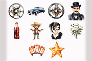 Retro Cinema Clipart, an Illustration by Design Market (Thumbnail 5 of 5)