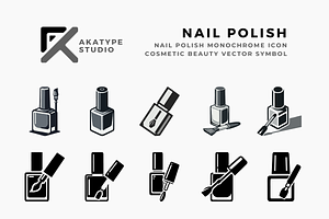 Nail Polish Icon Vector, an Icon by Akatype Studio