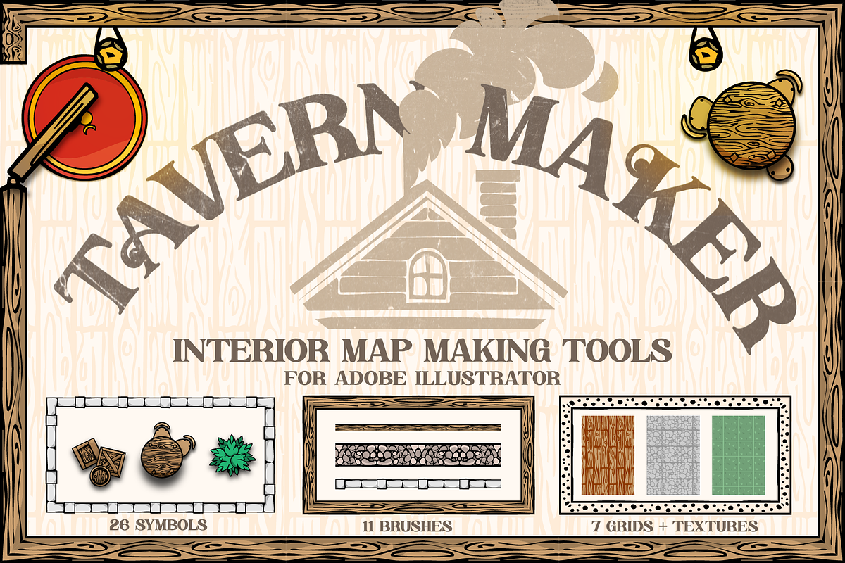 Tavern Maker, Int Map Making Toolkit, a Brushes & More by Salty Sweet Creative (Photo 1 of 5)