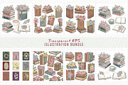 Dark academia bookish illustration, an Education Illustration by Sofia's Fashion (Thumbnail 2 of 4)