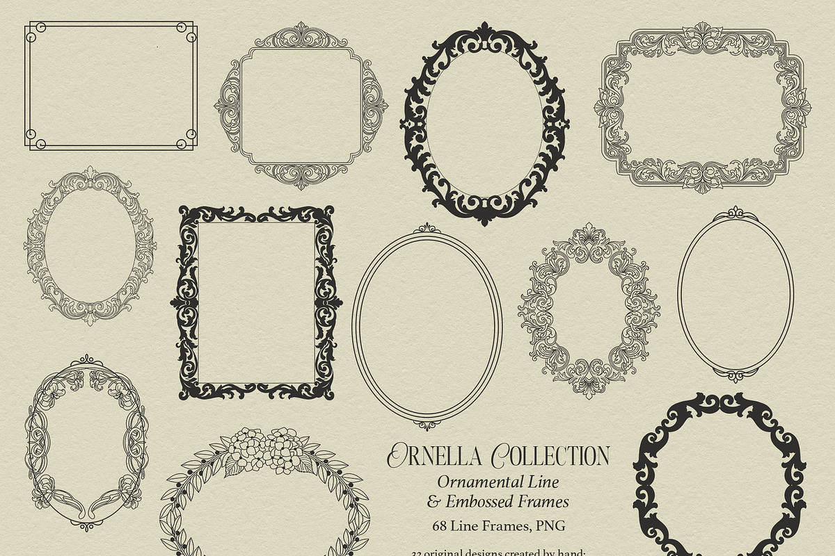 Ornella Ornamental & Embossed Frames, an Object Graphic by alonahaidash (Photo 15 of 19)