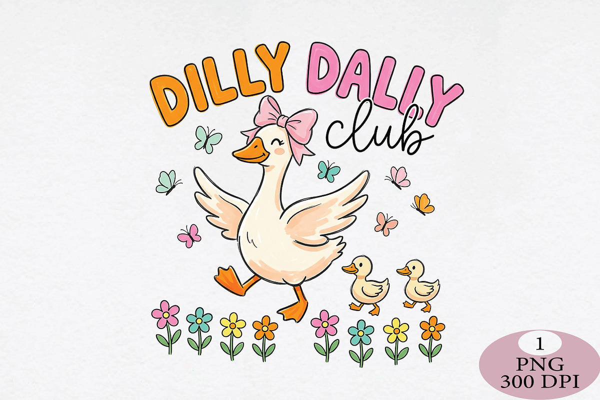 Dilly Dally Duck PNG, an Illustration by Daily.Designs (Photo 1 of 5)