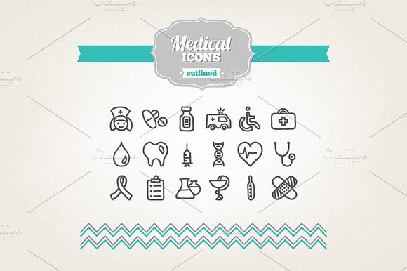 Hand drawn medical icons preview 2