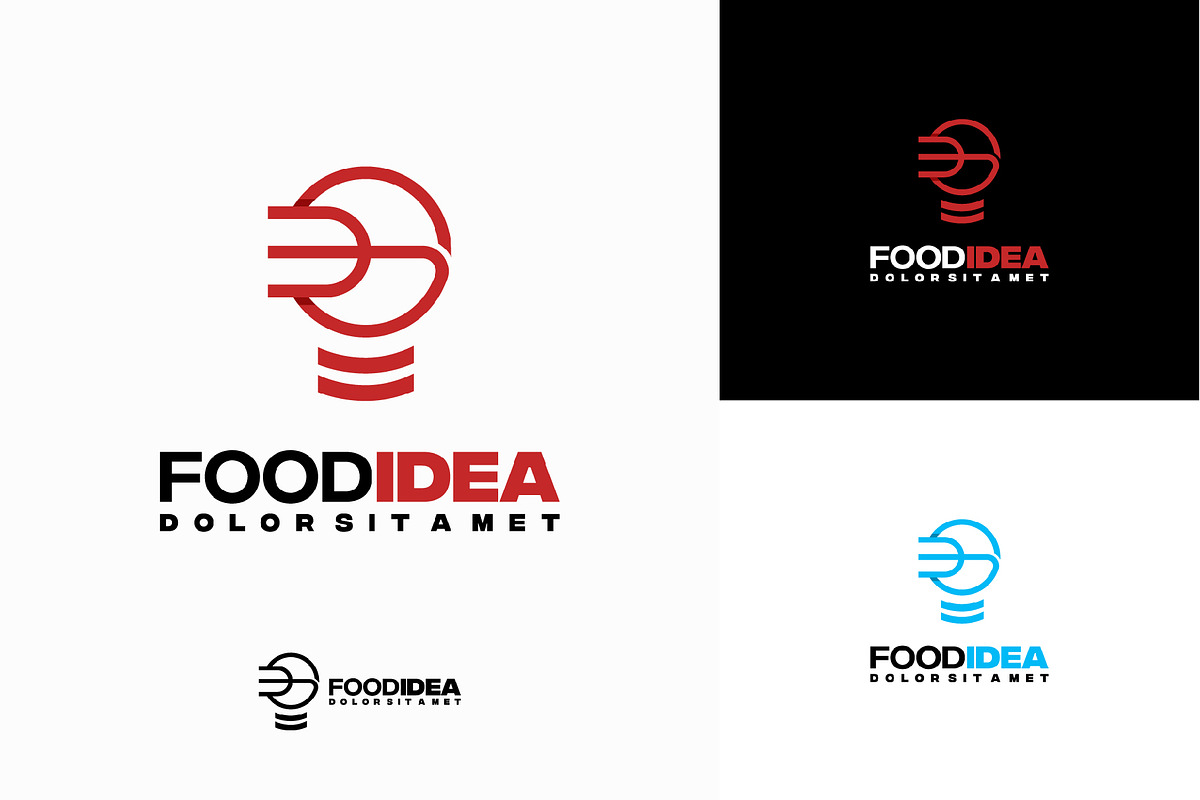 Set of Food Idea logo designs, a Branding & Logo Template by Lucky Creative (Photo 2 of 5)