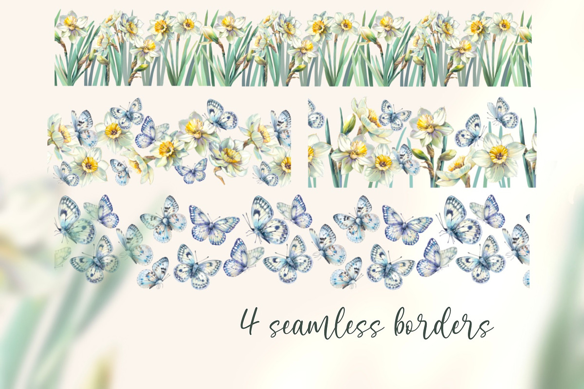 Narcissuses and Butterflies, an Illustration by Shabbypie (Photo 10 of 19)
