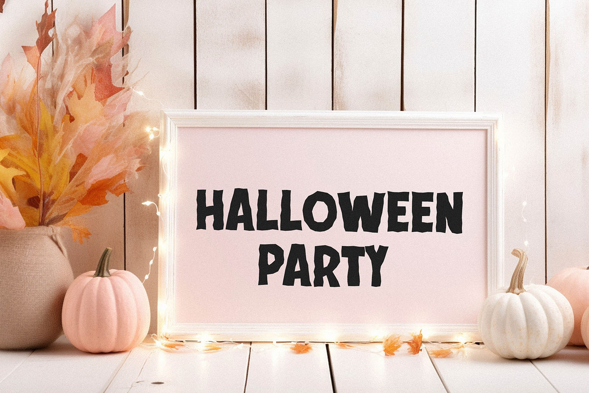 Calling Monsters Spooky Halloween Fo, a Script Font by BarcelonaShop (Photo 8 of 9)