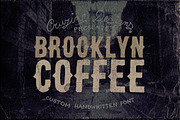 Brooklyn Coffee Custom Font, a Font by Cruzine (Thumbnail 5 of 5)