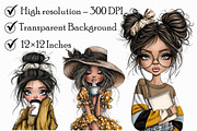 Watercolor Quirky Girl Clipart Bundl, an Illustration by Libby Wishes (Thumbnail 2 of 6)