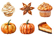 Pumpkin Spice Thanksgiving Bundle, an Illustration by DreamCafeArt (Thumbnail 2 of 5)
