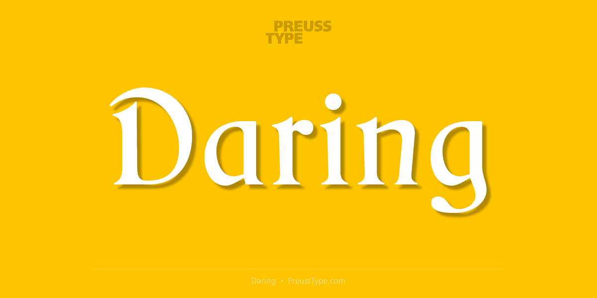 Daring, a Serif Font by preussTYPE (Photo 1 of 8)