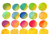 420 hand drawn watercolor spots, a Texture Graphic by Art Loft (Thumbnail 12 of 14)