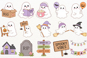 Halloween Ghost Clipart Spooky Boo, a Seasonal Illustration by SugarCloudStudioArt (Thumbnail 5 of 6)