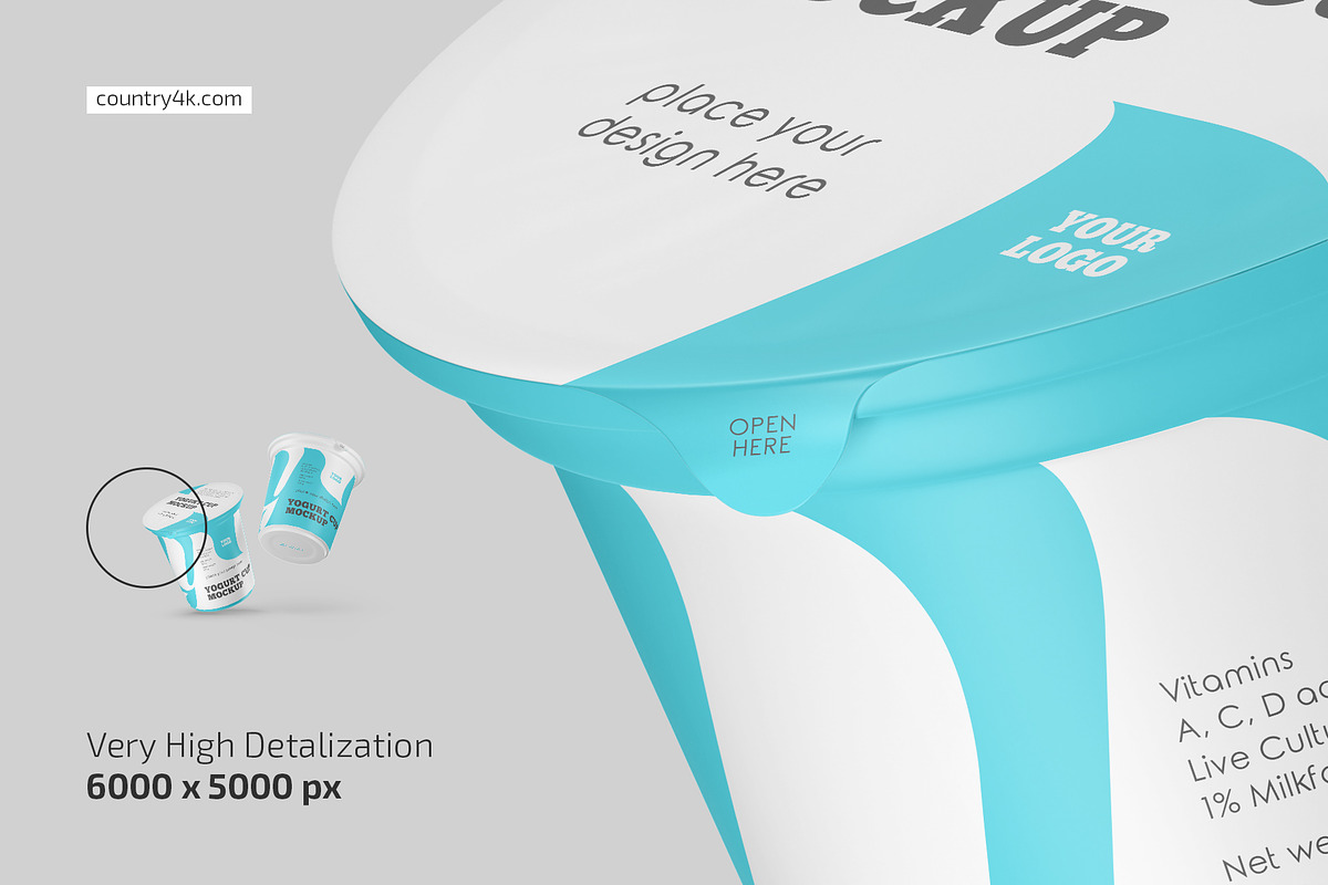 Plastic Yogurt Cup Mockup Set
