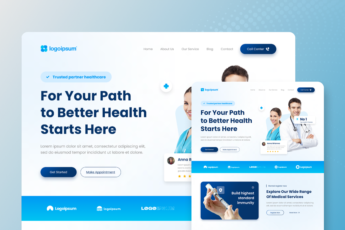 Health Hub - Medical Landing Page, a Landing Page Template by SquidPixey (Photo 2 of 5)