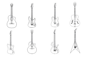 Guitars Set 1 Procreate Brush Stamps