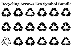 Recycling Arrows Eco Symbol Bundle, an Icon by musafir_fashion