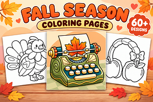 Fall Season Coloring Pages Vol. 1