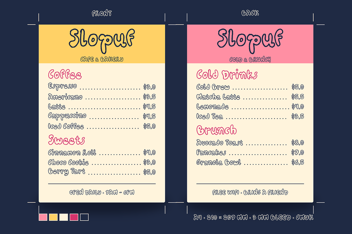 Slopuf | Hand-Drawn Outline Font, a Handwritten Font by Oblique Foundry (Photo 4 of 11)