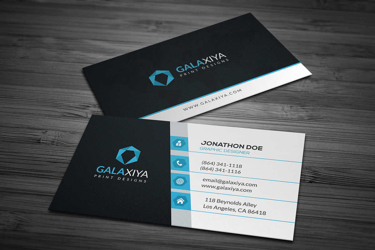 Creative Modern Business Cards, a Business Card Template by Galaxiya (Photo 5 of 11)