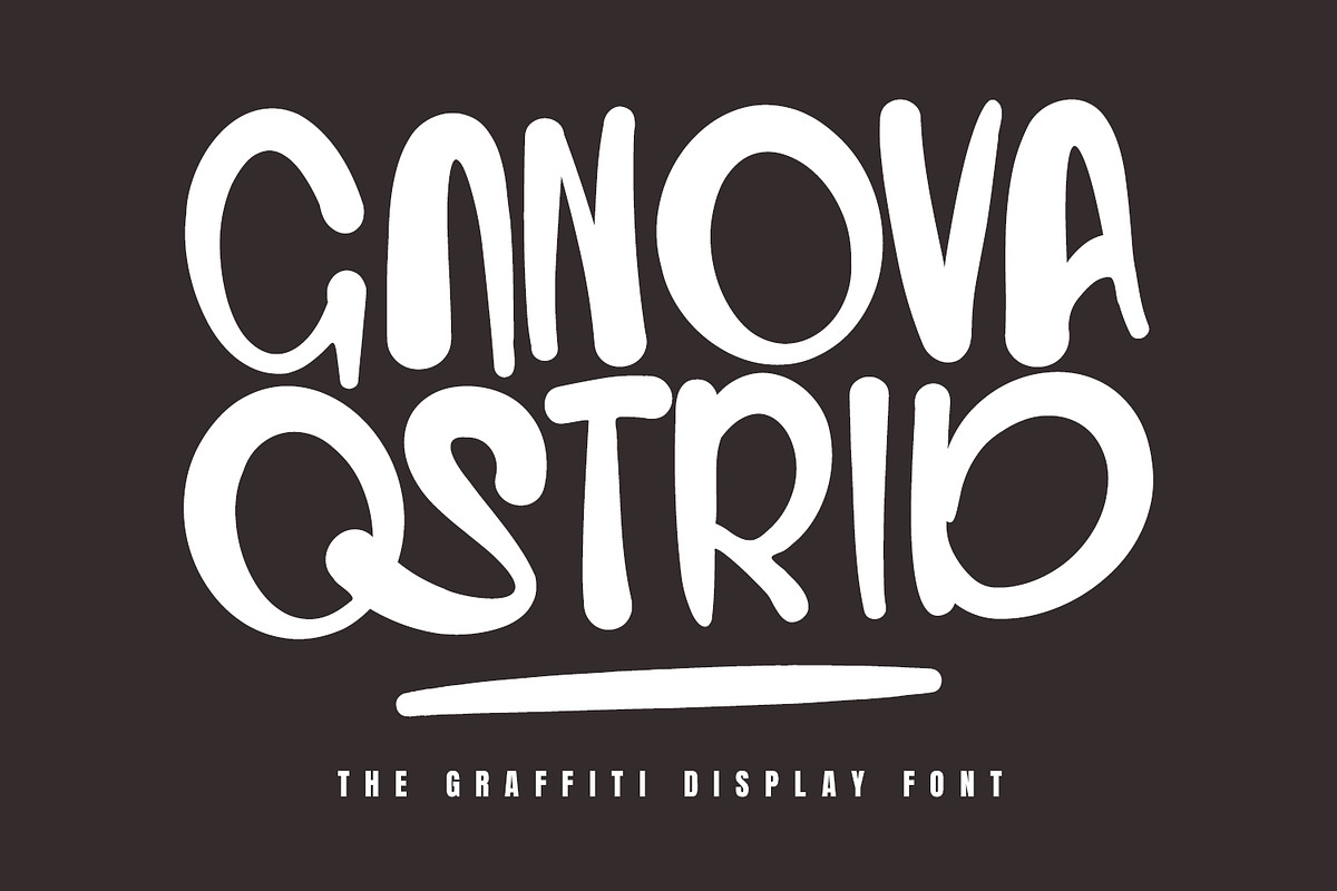Ganova Ostrid Graffiti Font, a Handwritten Font by Maulana Creative (Photo 1 of 7)