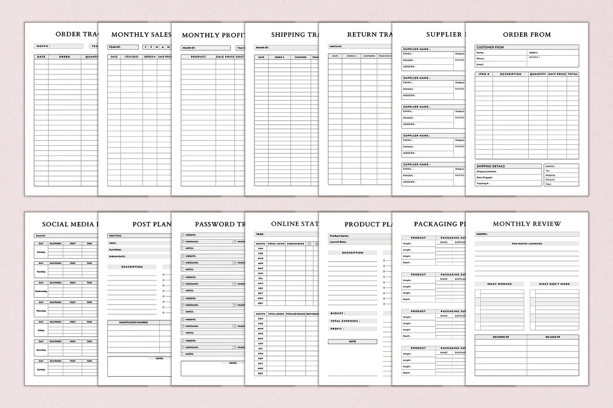 Business Planner Template/Canva, a Stationery Template by DesignByStore (Photo 4 of 5)