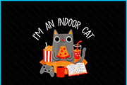 Indoor Cat Reading Coffee Gaming SVG, a Graphic by Creativeusart (Thumbnail 2 of 4)