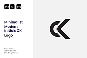 Minimalist Modern Initials CK Logo, a Branding & Logo Template by Luxury Logos (Thumbnail 1 of 4)
