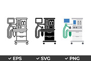 Anesthesia Machine Medical Vector, an Object Graphic by Artonix (Thumbnail 1 of 3)