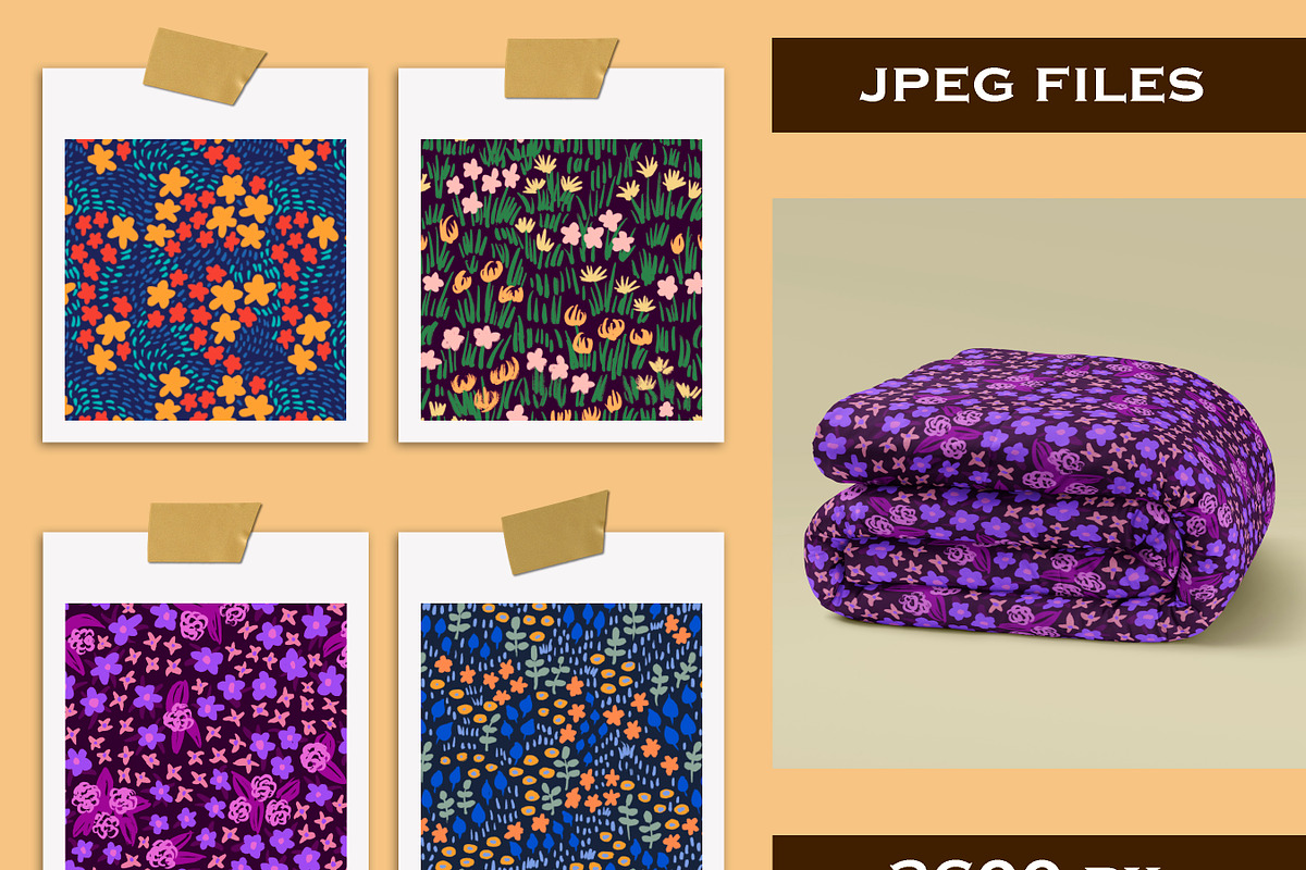 Retro Ditsy Seamless Patterns, a Pattern Graphic by Lagmar Design (Photo 5 of 12)