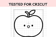 Cute Baby Apple SVG Bundle | Kawaii, an Illustration by TheHitShop (Thumbnail 5 of 10)