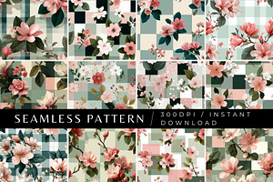 12 Faded Orchard Seamless Patterns