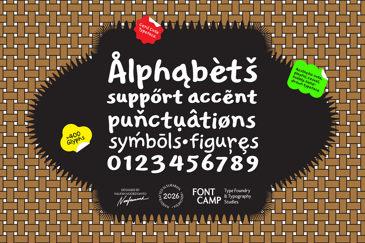 Cenil Cute Font, a Handwritten Font by Fontcamp Type Foundry (Photo 3 of 23)